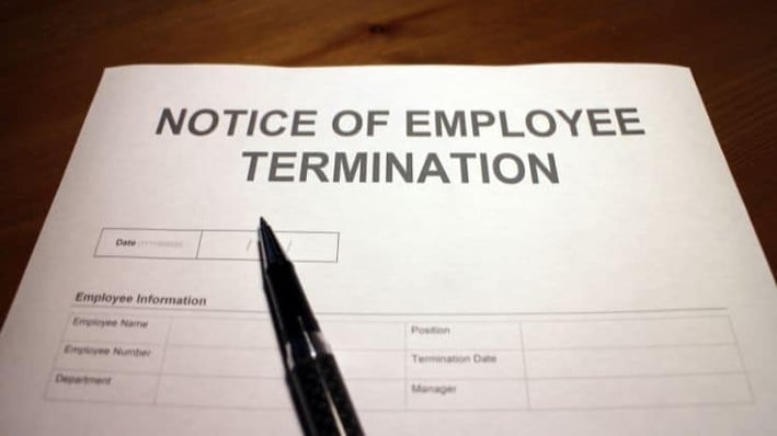 notice of employee termination and returning company property
