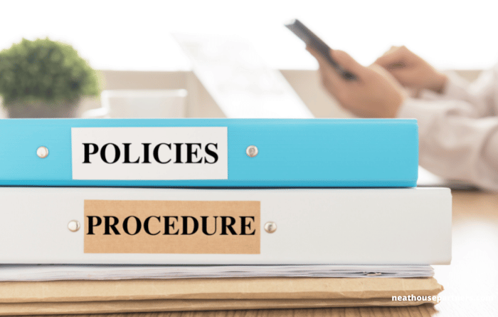 Policies and procedures at work 